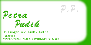 petra pudik business card